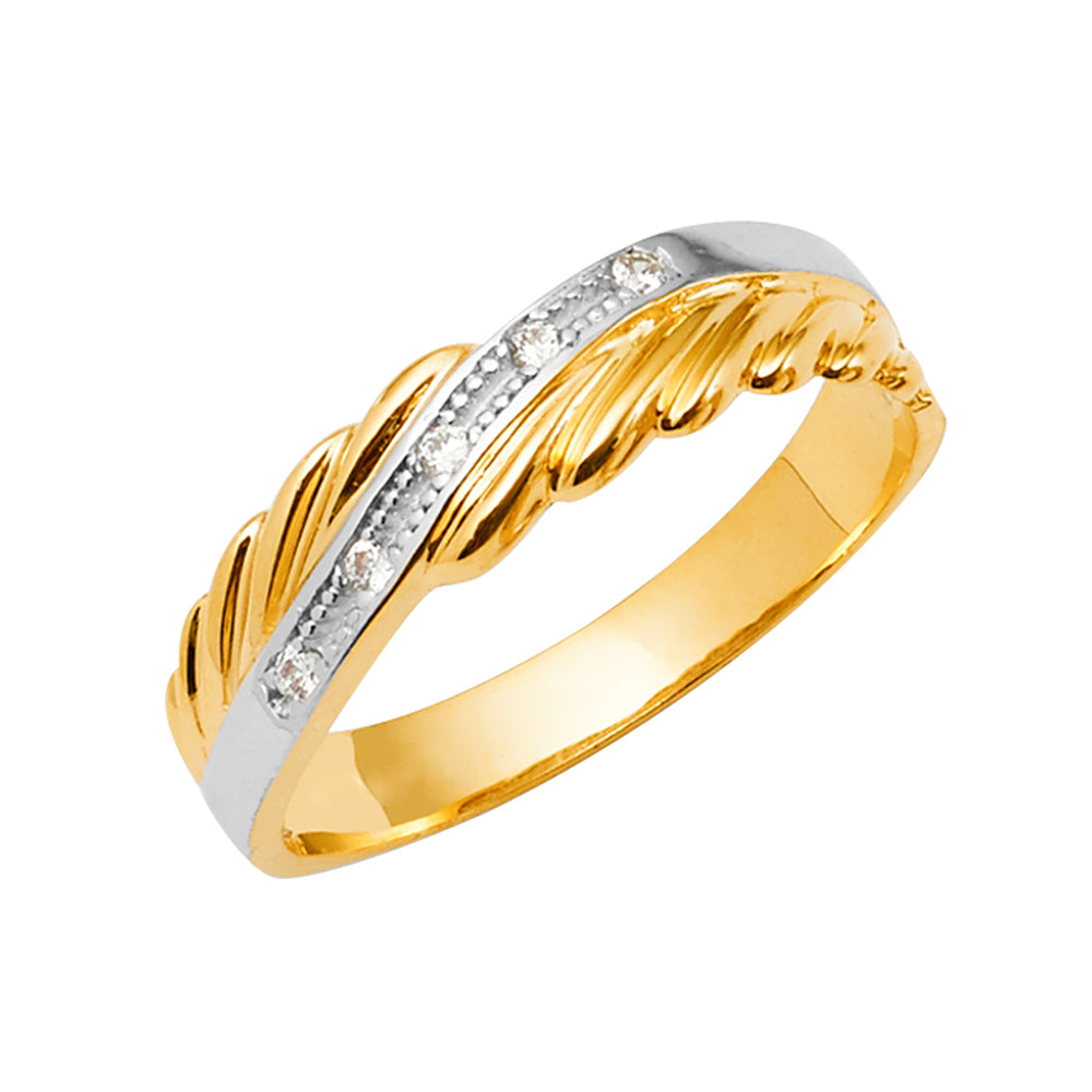 14K Yellow Gold CZ Trio Set - RG912