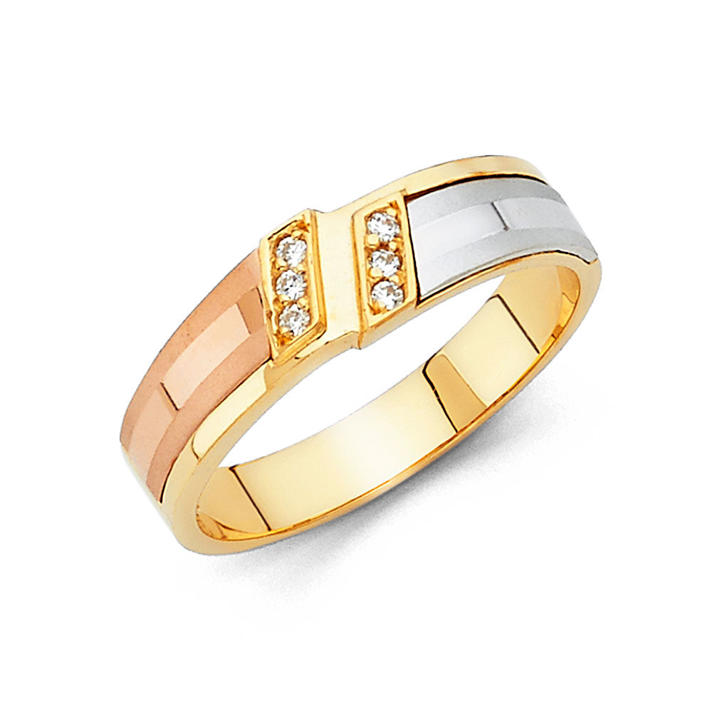 14K Yellow Gold CZ Trio Set - RG93