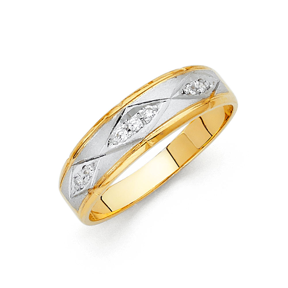 14K Yellow Gold CZ Trio Set - RG137