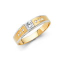 14K Yellow Gold CZ Trio Set - RG143