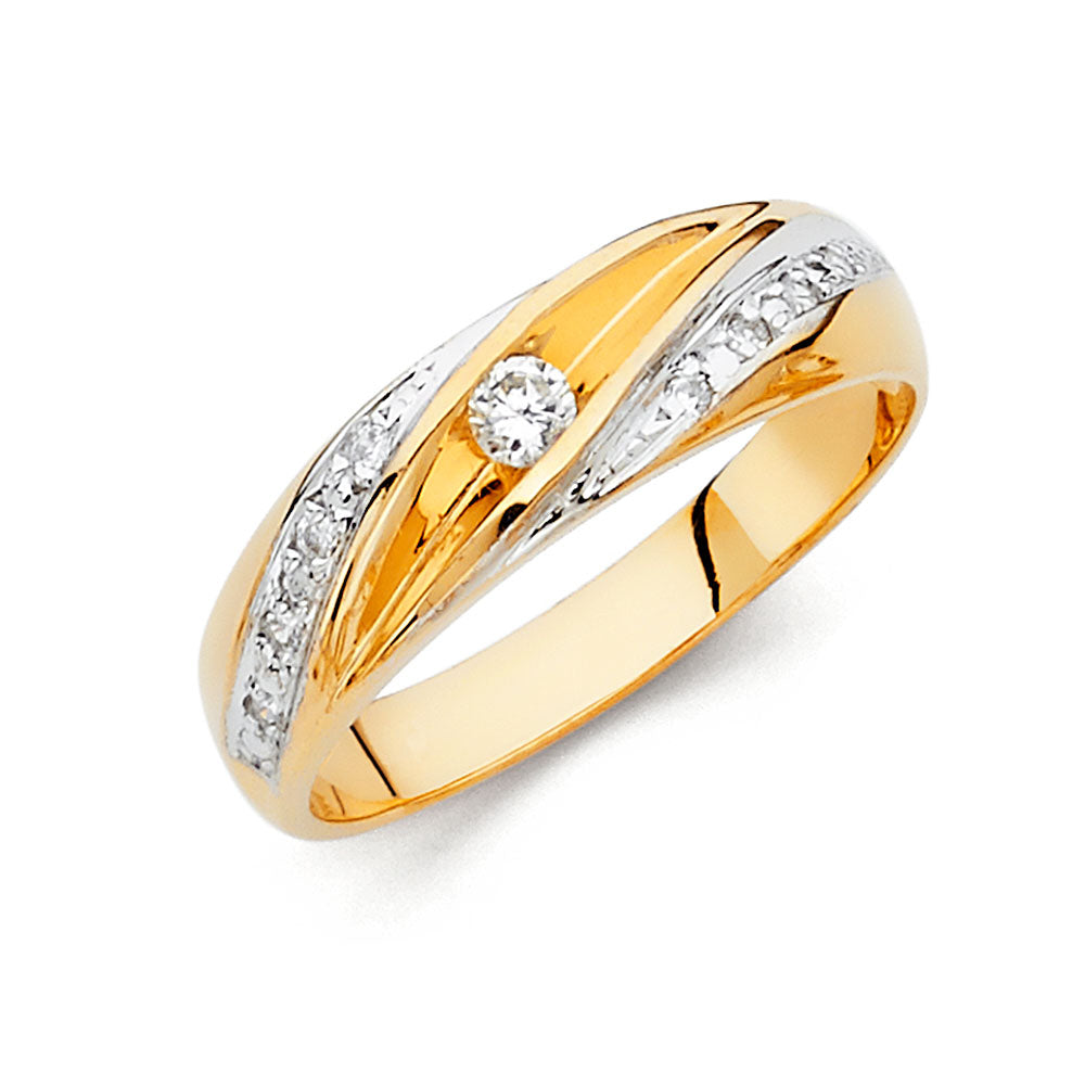 14K Yellow Gold CZ Trio Set - RG149