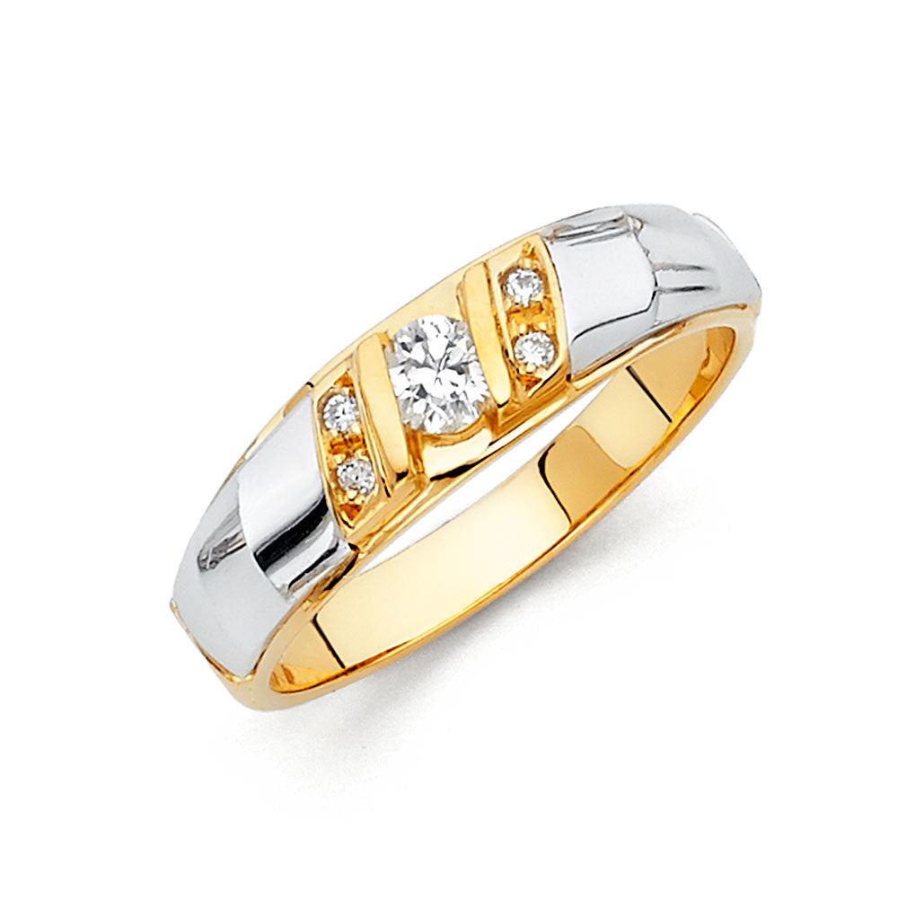 14K Yellow Gold CZ Trio Set - RG153
