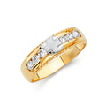 14K Yellow Gold CZ Trio Set - RG157