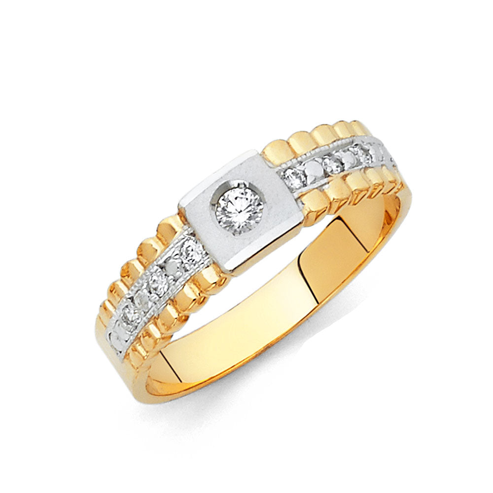 14K Yellow Gold CZ Trio Set - RG159