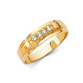 14K Yellow Gold CZ Trio Set - RG221