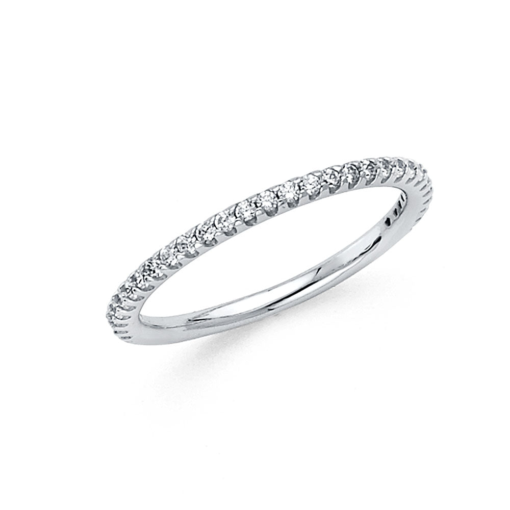 14K Yellow Gold CZ Wedding & Eternity Band - RG287