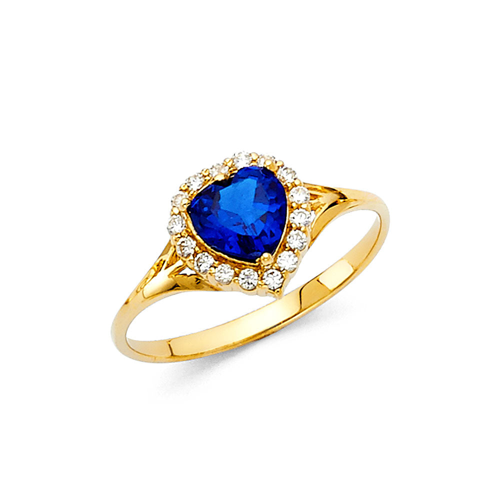 14K Yellow Gold Fancy CZ & Mother's Ring - RG349