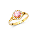 14K Yellow Gold Fancy CZ & Mother's Ring - RG368
