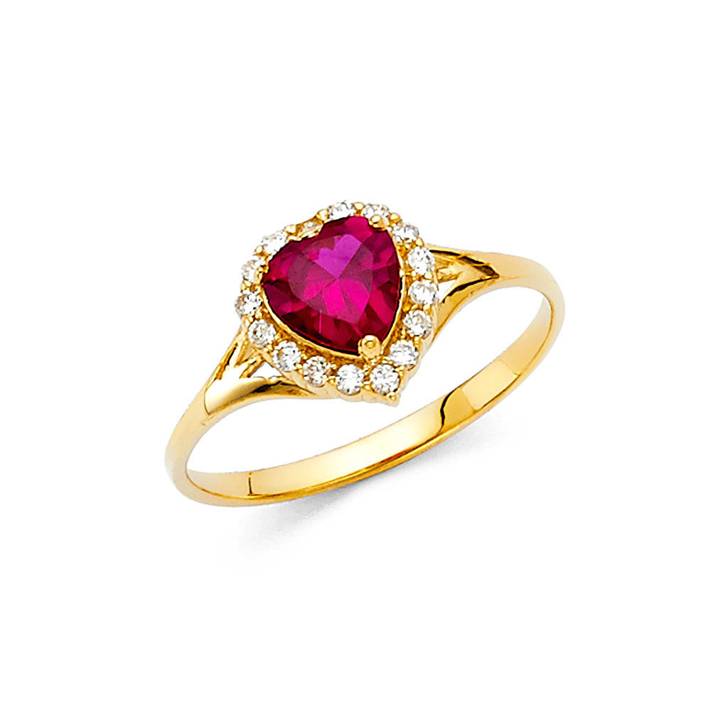 14K Yellow Gold Fancy CZ & Mother's Ring - RG382