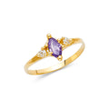 14K Yellow Gold Fancy CZ & Mother's Ring - RG402