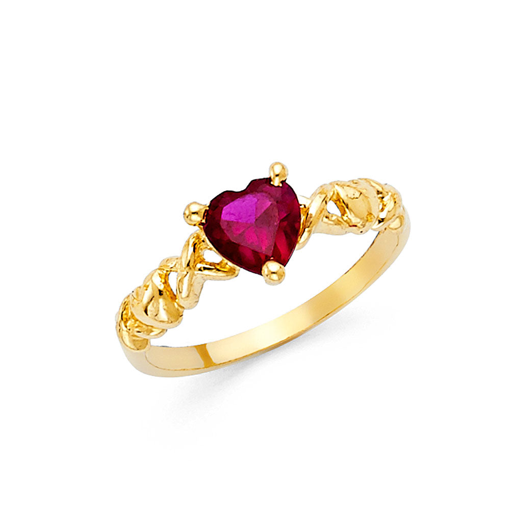 14K Yellow Gold Fancy CZ & Mother's Ring - RG410