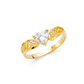 14K Yellow Gold Fancy CZ & Mother's Ring - RG412