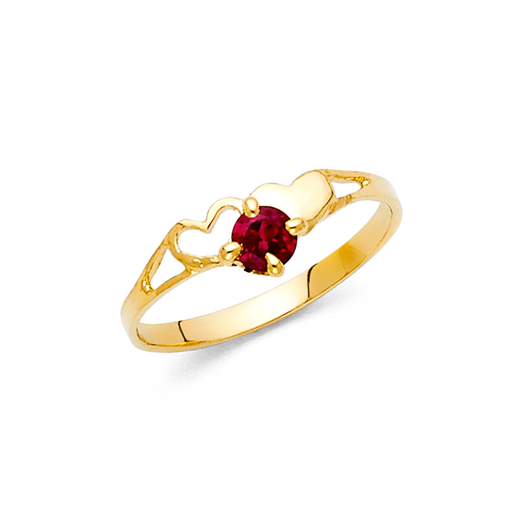 14K Yellow Gold Fancy CZ & Mother's Ring - RG420