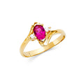 14K Yellow Gold Fancy CZ & Mother's Ring - RG423