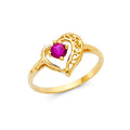 14K Yellow Gold Fancy CZ & Mother's Ring - RG427