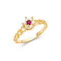 14K Yellow Gold Fancy CZ & Mother's Ring - RG450