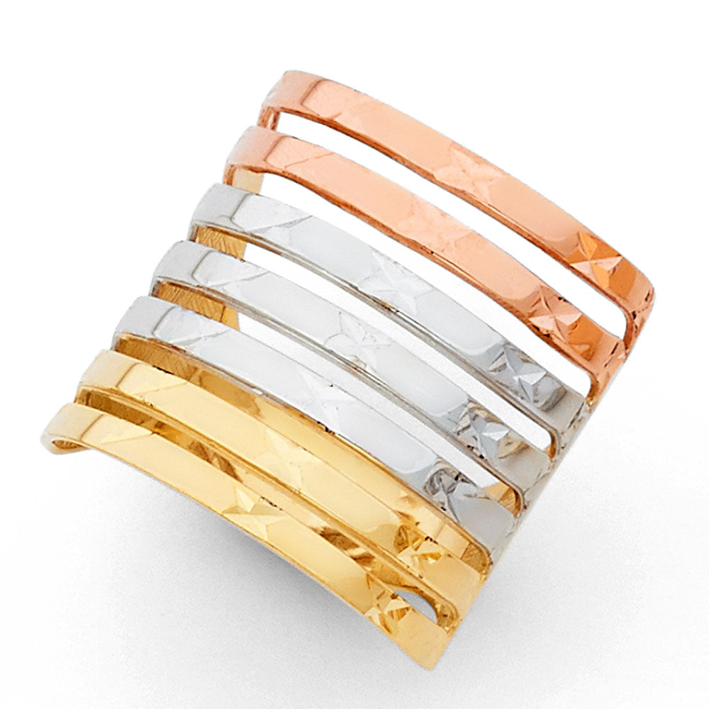 14K Yellow Gold Fancy Assorted & 7 Day Ring - RG570
