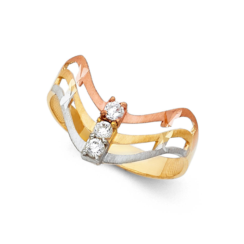14K Yellow Gold Fancy Assorted & 7 Day Ring - RG575
