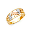 14K Yellow Gold Butterfly, Animal & Lucky Ring - RG587