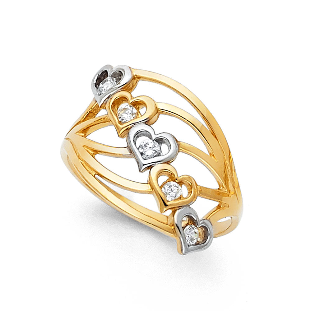 14K Yellow Gold Fancy Assorted & 7 Day Ring - RG594