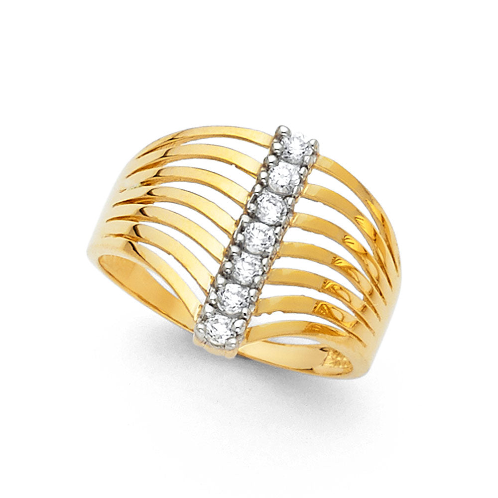 14K Yellow Gold Fancy Assorted & 7 Day Ring - RG597
