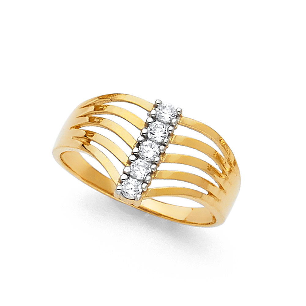 14K Yellow Gold Fancy Assorted & 7 Day Ring - RG598