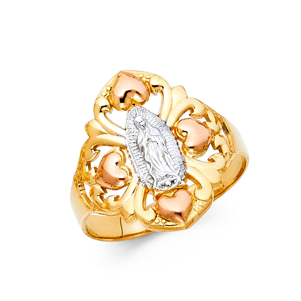 14K Yellow Gold Religious, 15 Años & Crown Ring - RG610