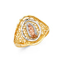 14K Yellow Gold Religious, 15 Años & Crown Ring - RG611