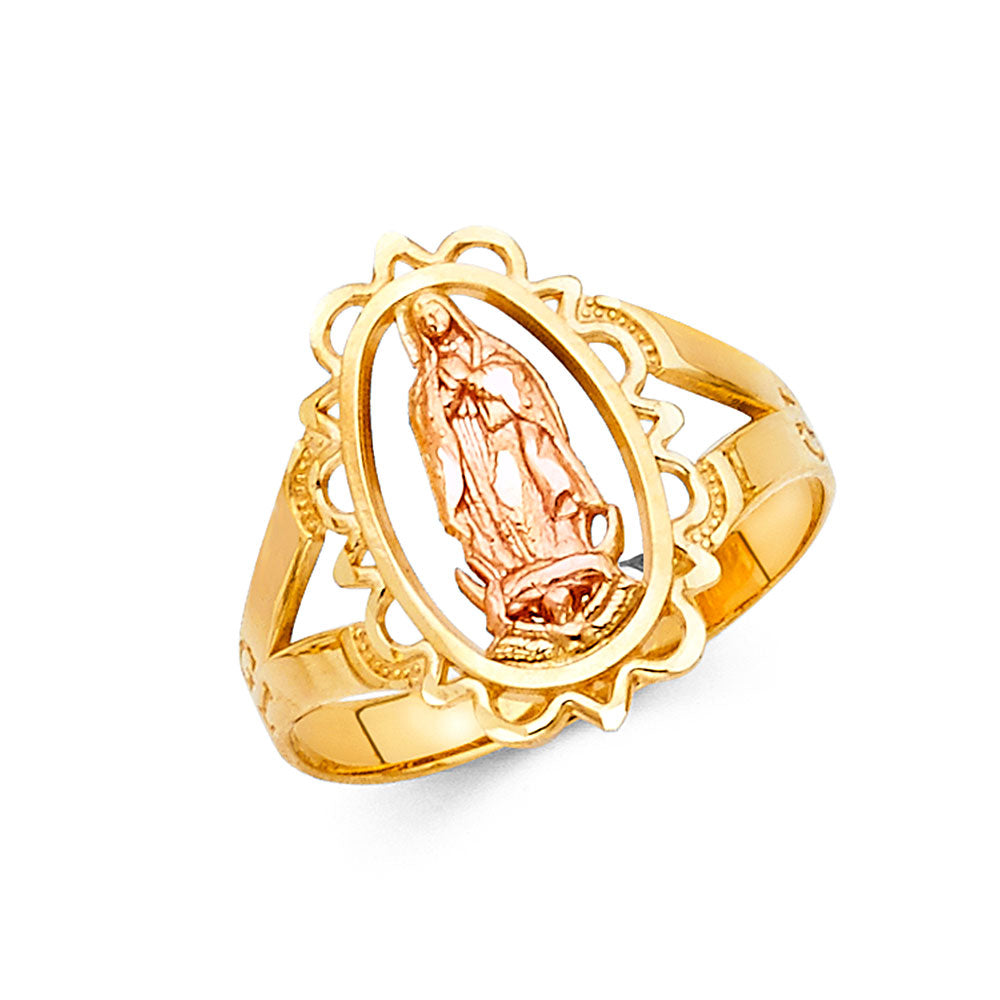 14K Yellow Gold Religious, 15 Años & Crown Ring - RG612