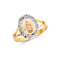 14K Yellow Gold Religious, 15 Años & Crown Ring - RG613