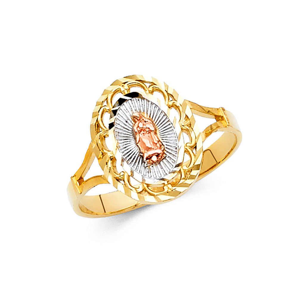 14K Yellow Gold Religious, 15 Años & Crown Ring - RG614