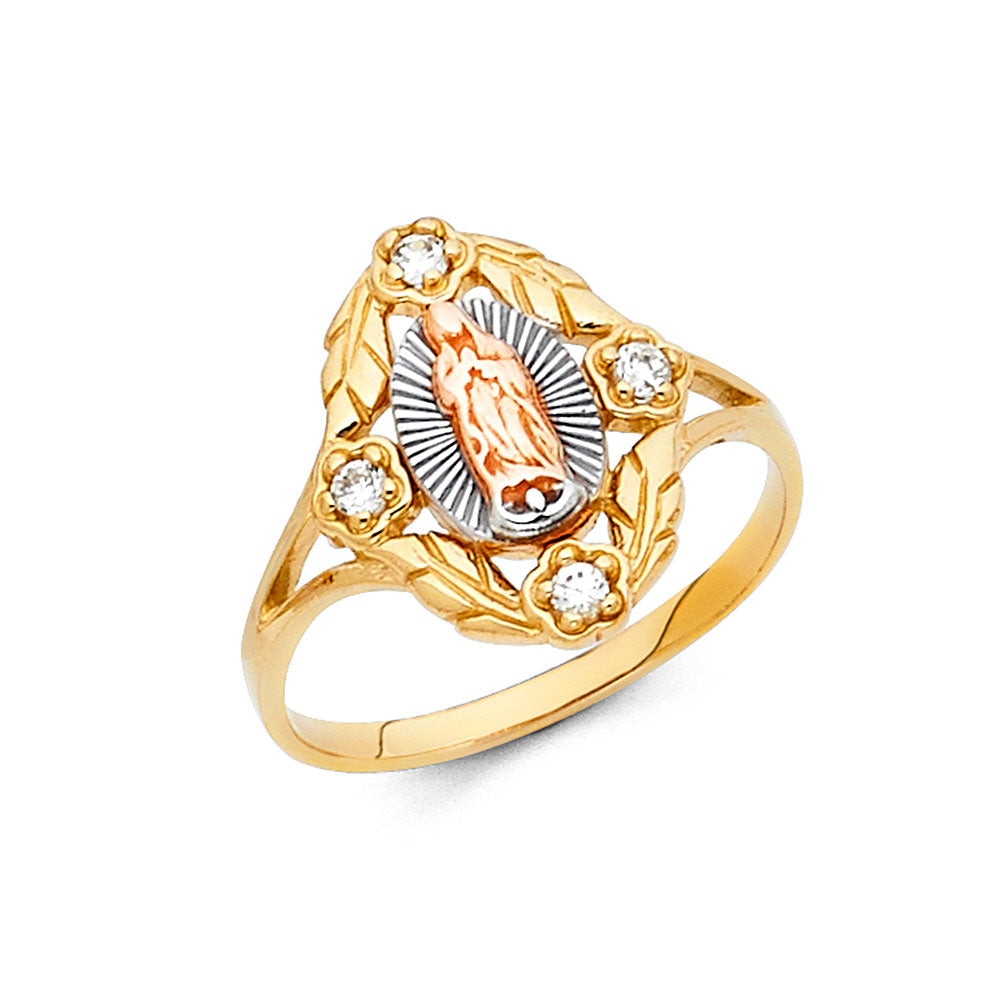 14K Yellow Gold Religious, 15 Años & Crown Ring - RG616