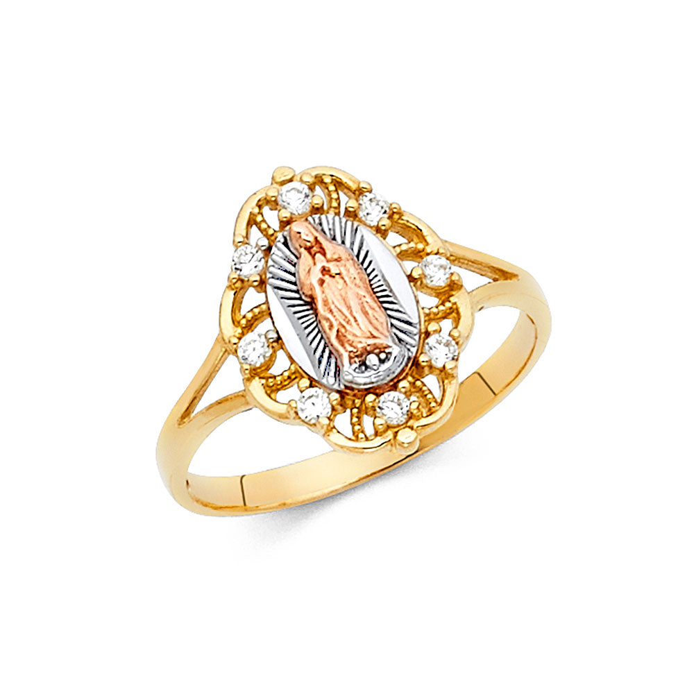 14K Yellow Gold Religious, 15 Años & Crown Ring - RG617