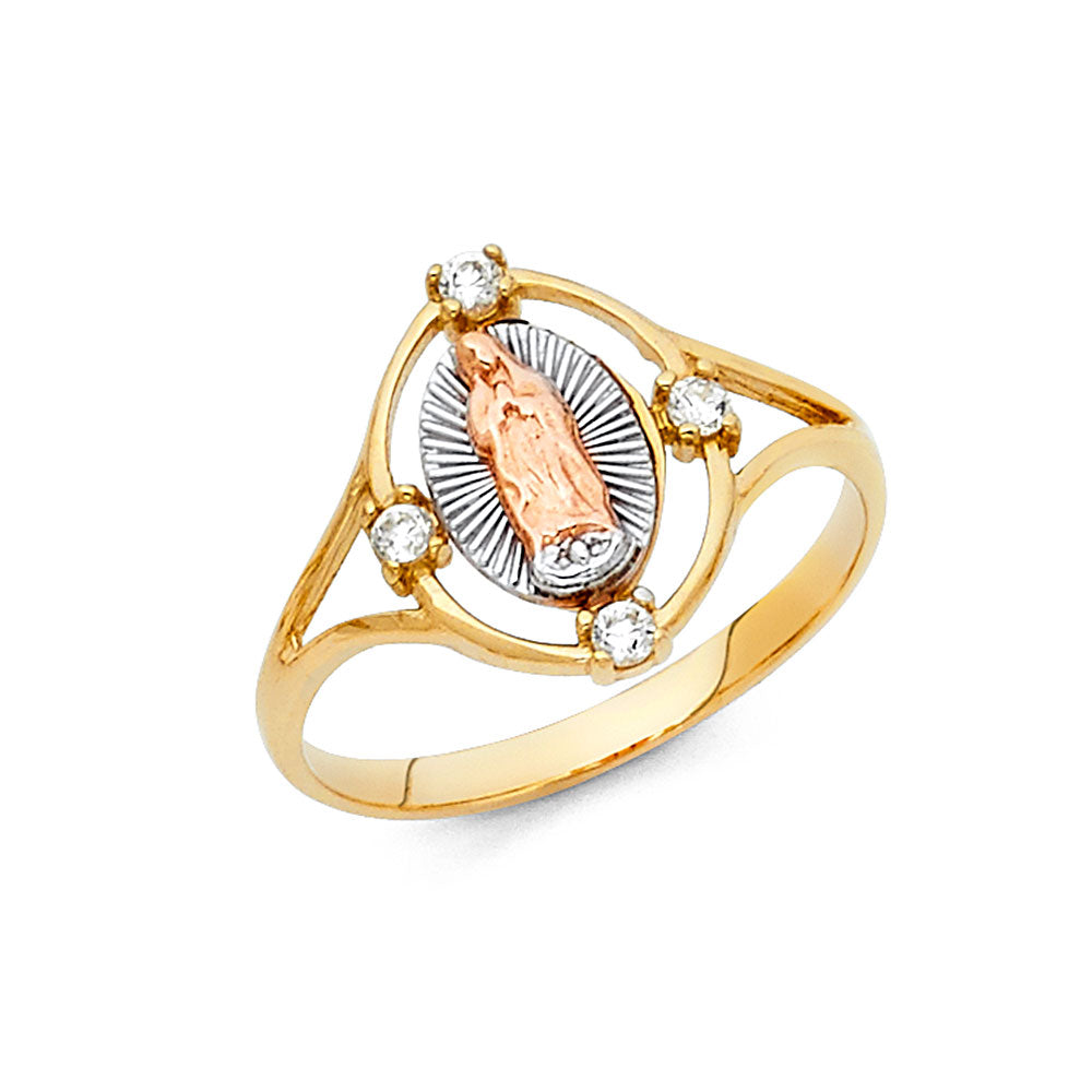 14K Yellow Gold Religious, 15 Años & Crown Ring - RG618