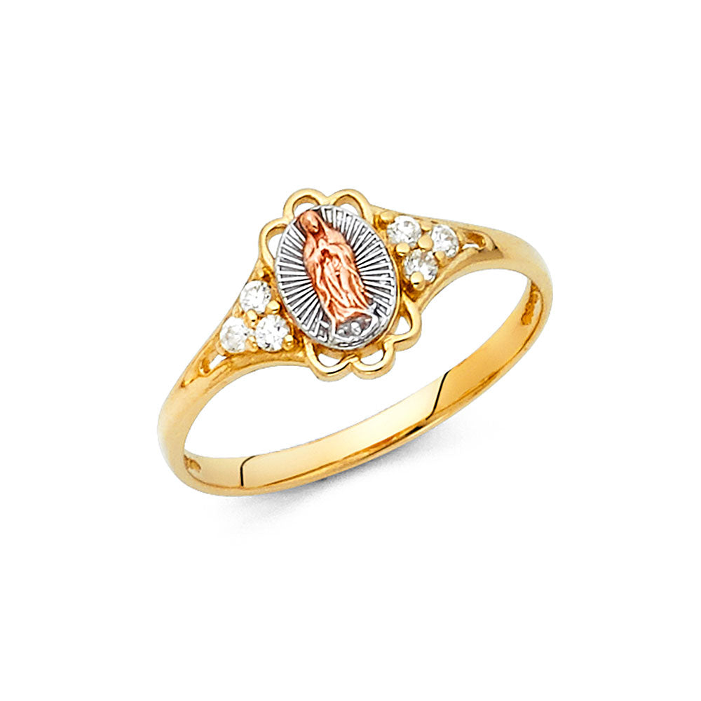 14K Yellow Gold Religious, 15 Años & Crown Ring - RG623