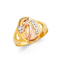 14K Yellow Gold Religious, 15 Años & Crown Ring - RG642