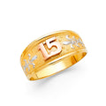 14K Yellow Gold Religious, 15 Años & Crown Ring - RG653