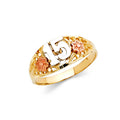 14K Yellow Gold Religious, 15 Años & Crown Ring - RG656
