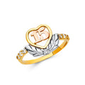 14K Yellow Gold Religious, 15 Años & Crown Ring - RG660