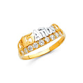 14K Yellow Gold Religious, 15 Años & Crown Ring - RG664