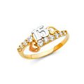14K Yellow Gold Religious, 15 Años & Crown Ring - RG665