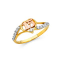 14K Yellow Gold Religious, 15 Años & Crown Ring - RG666