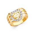 14K Yellow Gold Religious, 15 Años & Crown Ring - RG669