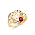 14K Yellow Gold Religious, 15 Años & Crown Ring - RG670