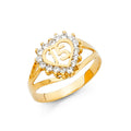 14K Yellow Gold Religious, 15 Años & Crown Ring - RG671