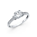 14K Yellow Gold CZ Engagement Ring - RG699