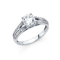 14K Yellow Gold CZ Engagement Ring - RG701