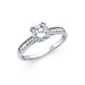 14K Yellow Gold CZ Engagement Ring - RG702