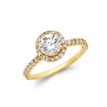 14K Yellow Gold CZ Engagement Ring - RG739