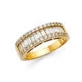14K Yellow Gold CZ Wedding & Eternity Band - RG748